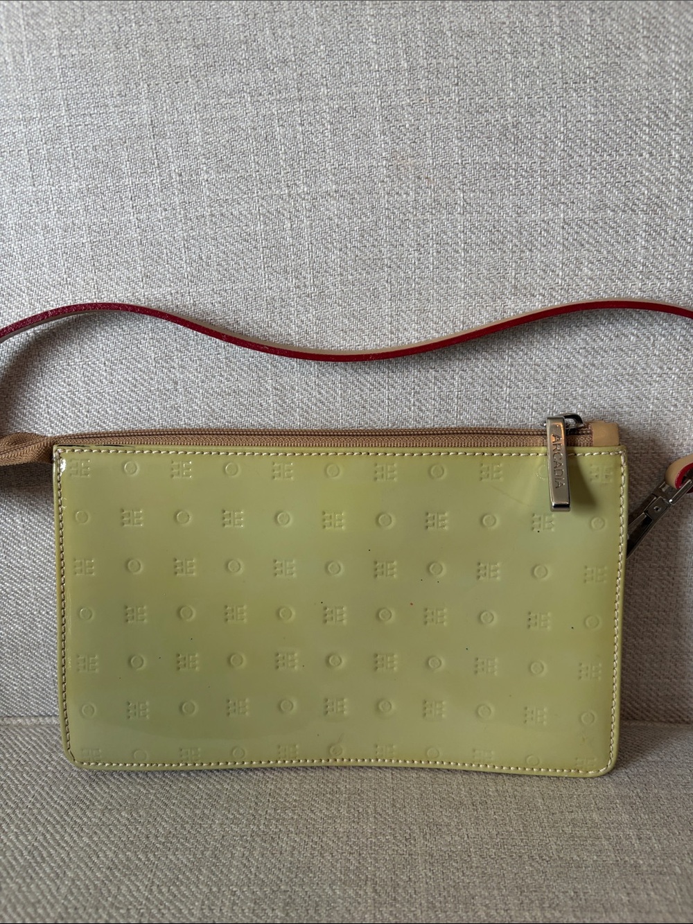 Arcadia Lime Green Genuine Patent Leather Made in Italy Mini Shoulder Bag